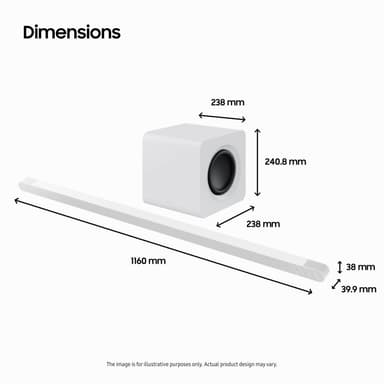 Samsung S811B soundbar bassokaiuttimella