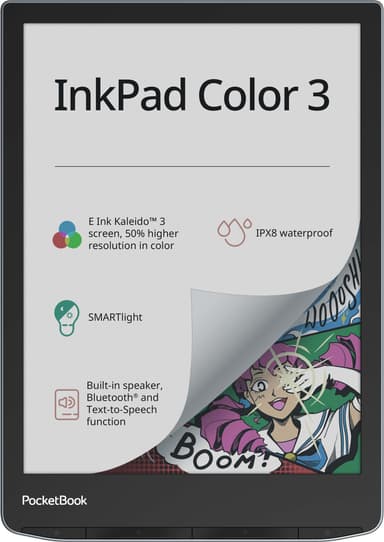 PocketBook InkPad Color 3 eBook 32 GB e-kirjan lukulaite (musta)