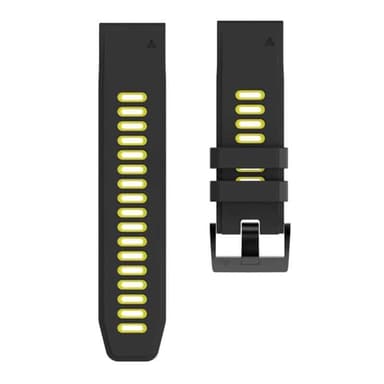 Twin kellon ranneke Garmin Quatix 7X - Musta/keltainen