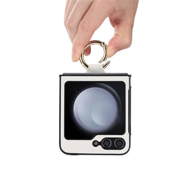 Rhombus Ring kuori Samsung Galaxy Z Flip 5 - Valkoinen