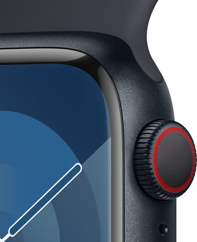 Apple Watch S9 41mm GPS+CEL (keskiyö alu./keskiyönsin. Sport Band) S/M
