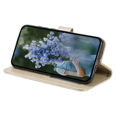 SKALO Sony Xperia 5 V Mandala lompakkokotelo - Kulta
