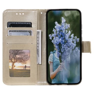 SKALO Sony Xperia 5 V Mandala lompakkokotelo - Kulta