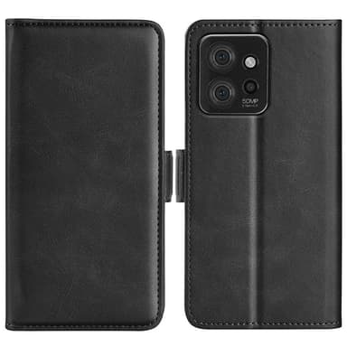 SKALO Motorola ThinkPhone 5G Premium Wallet Lompakkokotelo - Musta