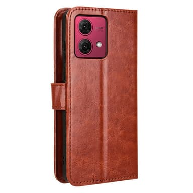 SKALO Motorola Moto G84 5G Lompakkokotelo PU-nahkaa - Ruskea