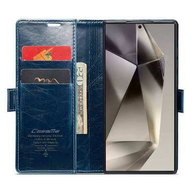 CaseMe Lompakkokotelo 2-kortti Samsung Galaxy S24 Ultra - Sininen