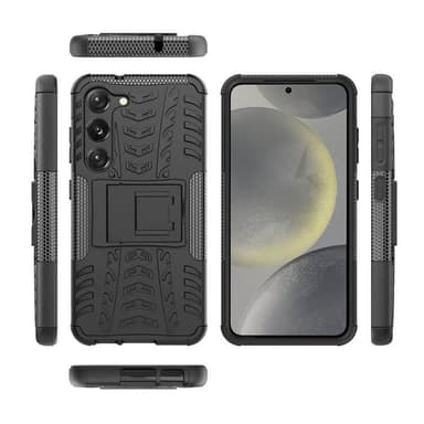 Iskunkestävä kuori jalustalla Samsung Galaxy S24 Plus - Musta