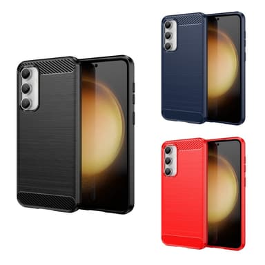 SKALO Samsung S23 FE Armor Carbon Iskunkestävä TPU suojakuori - Sininen