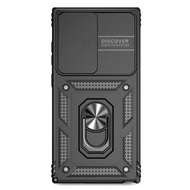 SKALO Samsung S24 Ultra Armor hybridi metallirengas kameran liukusäädin - Musta