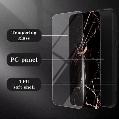 SKALO Samsung S24+ Marmori karkaistu lasi TPU-suojakuori - #3