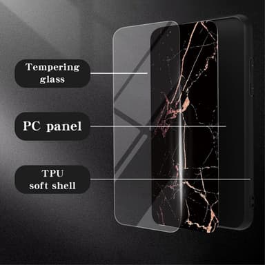 SKALO Samsung S24 Ultra Marmori karkaistu lasi TPU-suojakuori - #1