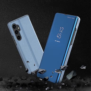 SKALO Samsung S23 FE Clear View Mirror Lompakko - Violetti