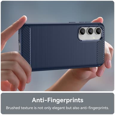 SKALO Samsung S23 FE Armor Carbon Iskunkestävä TPU suojakuori - Sininen