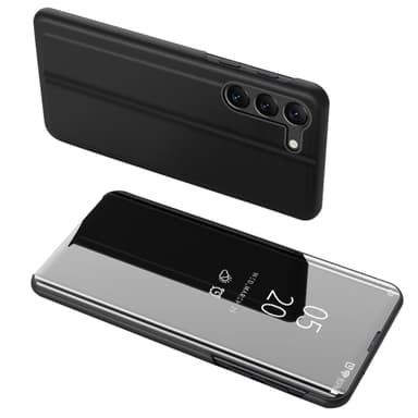SKALO Samsung S24+ Clear View Mirror Lompakko - Musta