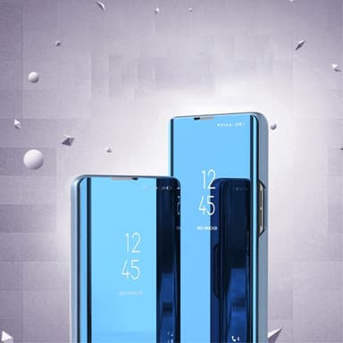 SKALO Samsung S23 FE Clear View Mirror Lompakko - Violetti