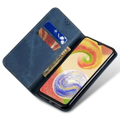 SKALO Samsung S24+ Jeans Lompakkokotelo - Sininen