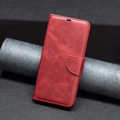 SKALO Motorola Moto G54 5G Lompakkokotelo PU-nahkaa - Punainen