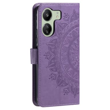 SKALO Xiaomi Redmi 13C 4G Mandala lompakkokotelo - Violetti