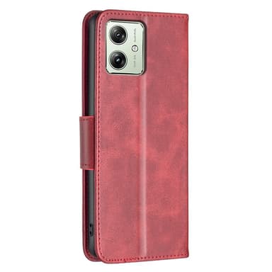 SKALO Motorola Moto G54 5G Lompakkokotelo PU-nahkaa - Punainen