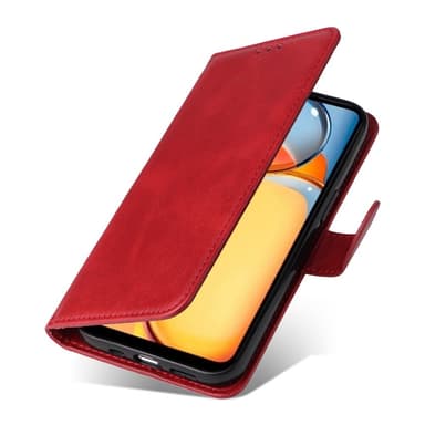 SKALO Xiaomi Redmi 13C 4G PU-nahkainen Lompakkokotelo - Punainen