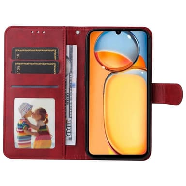 SKALO Xiaomi Redmi 13C 4G PU-nahkainen Lompakkokotelo - Punainen