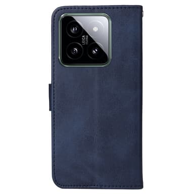 SKALO Xiaomi 14 5G PU-nahkainen Lompakkokotelo - Sininen