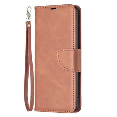 SKALO Xiaomi Redmi Note 13 4G Lompakkokotelo PU-nahkaa - Ruskea