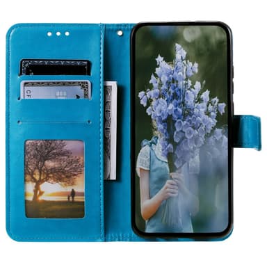 SKALO Samsung A15 4G Mandala lompakkokotelo - Sininen