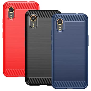 SKALO Samsung Xcover 7 Armor Carbon Iskunkestävä TPU suojakuori - Musta