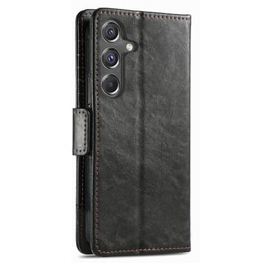 SKALO Samsung A15 4G CASENEO 002 Series Premium PU-nahkalompakko - Musta