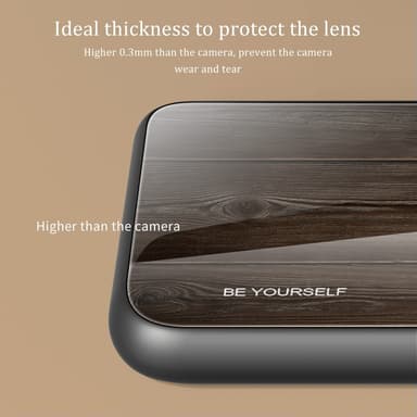 SKALO Samsung A15 5G Wood karkaistu lasi TPU-suojakuori - Vaaleanruskea