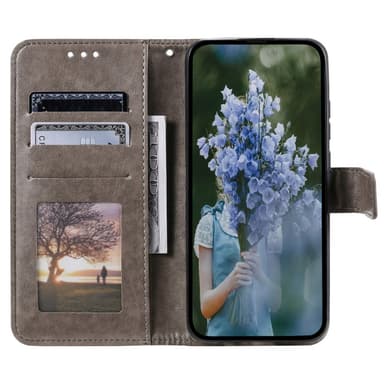SKALO Samsung A15 4G Mandala lompakkokotelo - Harmaa
