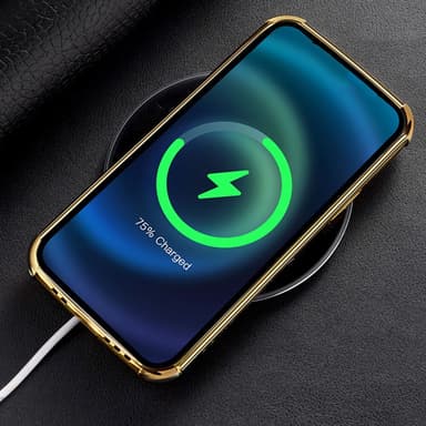 SKALO Samsung A15 4G Krokotiili Kultainen Reuna Kuori - Musta