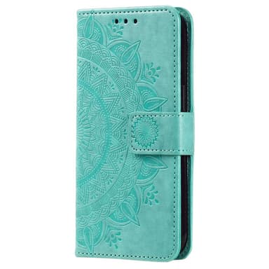 SKALO Samsung A15 4G Mandala lompakkokotelo - Turkoosi