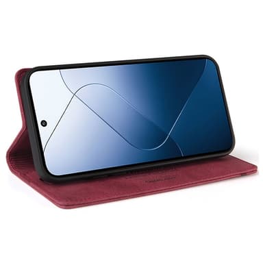 SKALO Xiaomi 14 5G GQ.UTROBE Lompakkokotelo PU-nahkaa - Punainen