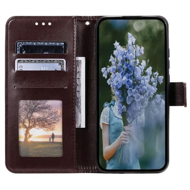 SKALO Samsung A25 5G Mandala lompakkokotelo - Ruskea