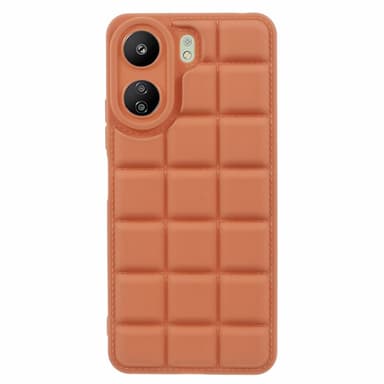 SKALO Xiaomi Redmi 13C 4G Puffer Bumper TPU-suojakuori - Vaaleanruskea