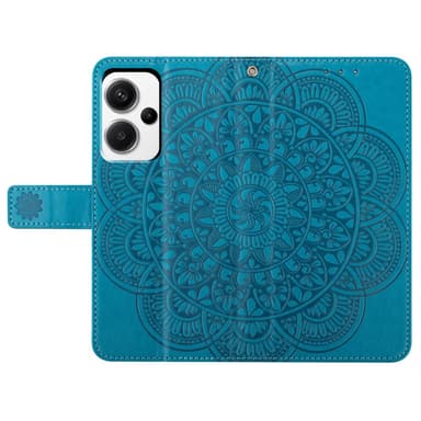 SKALO Xiaomi Redmi Note 13 Pro+ Mandala lompakkokotelo - Sininen