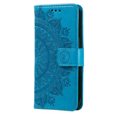 SKALO Samsung A15 4G Mandala lompakkokotelo - Sininen