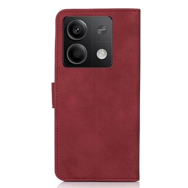 SKALO Xiaomi Redmi Note 13 5G KHAZNEH Lompakkokotelo PU-nahasta - Punainen