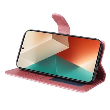 SKALO Xiaomi Redmi Note 13 5G PU-nahkainen Lompakkokotelo - Pinkki