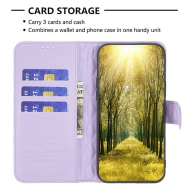 SKALO Xiaomi Redmi Note 13 4G BINFEN COLOR Tikattu Lompakko - Violetti
