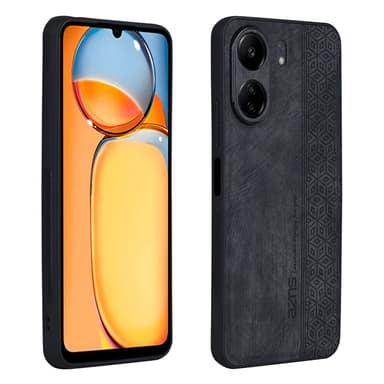 SKALO Xiaomi Redmi 13C 4G AZNS PU-nahka suojakuori - Musta