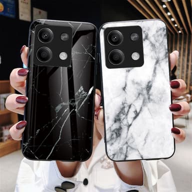 SKALO Xiaomi Redmi Note 13 5G Marmori karkaistu lasi TPU-suojakuori - #1