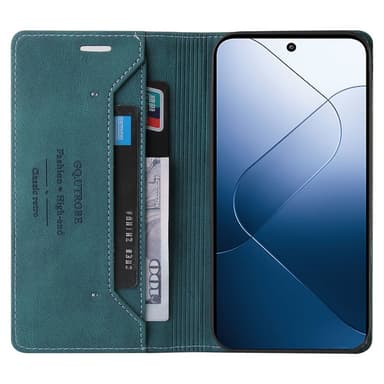 SKALO Xiaomi 14 5G GQ.UTROBE Lompakkokotelo PU-nahkaa - Sininen