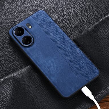SKALO Xiaomi Redmi 13C 4G AZNS PU-nahka suojakuori - Musta