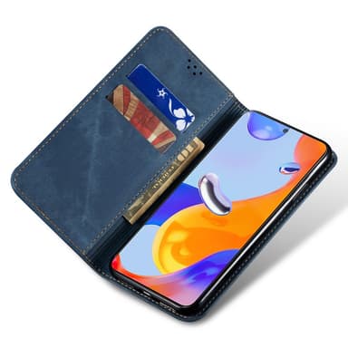SKALO Xiaomi Redmi 13C 4G Jeans Lompakkokotelo - Sininen