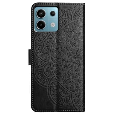 SKALO Xiaomi Redmi Note 13 Pro 5G Mandala lompakkokotelo - Musta