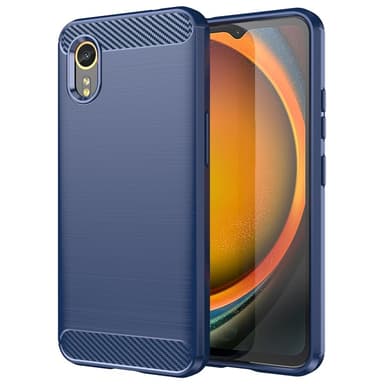 SKALO Samsung Xcover 7 Armor Carbon Iskunkestävä TPU suojakuori - Sininen