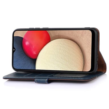 SKALO Asus ROG Phone 8 5G KHAZNEH Litchi Lompakkokotelo PU-nahasta - Sininen